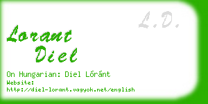 lorant diel business card